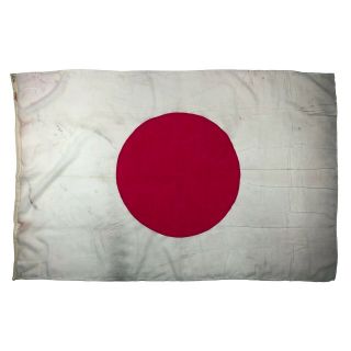 Vintage Sewn Wool Large Japan Flag Nautical Cloth Japanese Old