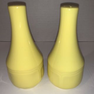 Vintage Mid Century Modern Yellow Salt And Pepper Shakers Made In Japan