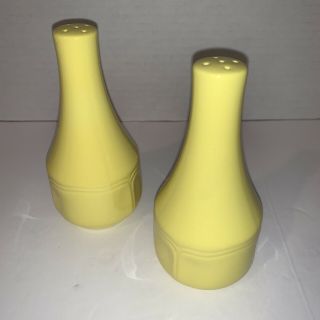 Vintage Mid Century Modern Yellow Salt And Pepper Shakers Made In Japan 2