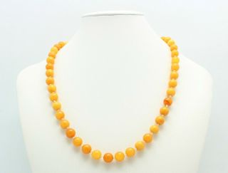 Vintage Baltic Butterscotch Amber Bead Necklace 18.  6 Grams