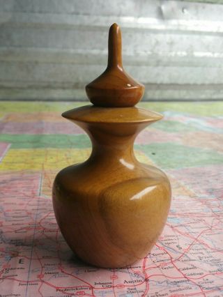Vintage Zumwalts Oregon Myrtlewood Chalet Wood Bottle Fragrance Oil Bottle Mcm