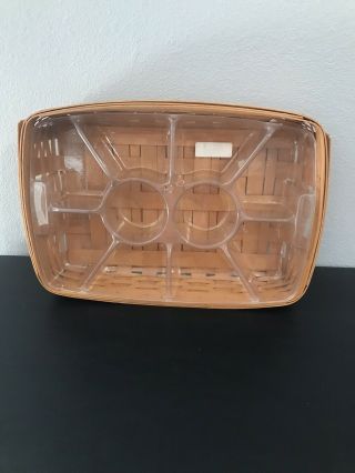 Longaberger Serving Tray With Chip And Dip Protector