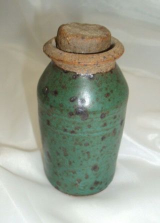 Small Antique Stoneware Bottle,  Master Ink,  Salt Glaze,  Circa 1890?