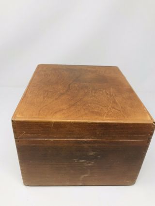 Vintage Wood File/recipe Index Card File Dovetail Box Merchants Box Large Size
