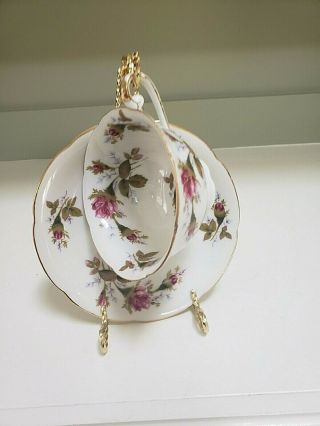 Lefton China Teacup And Saucer,  Hand Painted