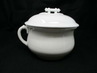 Vintage Chamber Pot With Cover Semi - Vitreous China