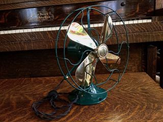 Antique Electric Fan Ge Brass Whiz Vintage