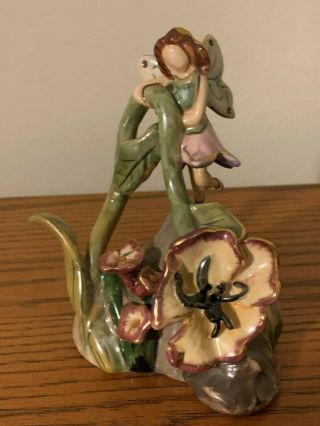 Retired 2002 Blue Sky Clayworks Flower Fairy Shelf Figurine Heather Goldminc
