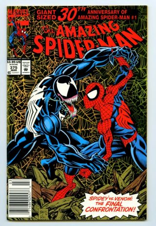 375 Spiderman Ns 1993 Venom Comic Giant - Sized 30th Anniversary Gold Nm