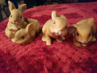 Homco Bunny Figurines