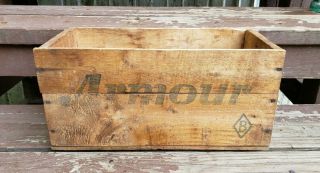 Vintage Armour’s Star Corned Beef Wooden Advertising Crate Argentina Wood Box 2