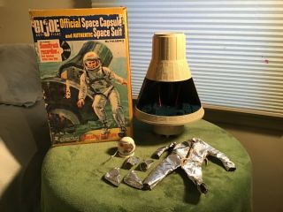 Vintage Gi Joe Official Space Capsule With Suit 1966