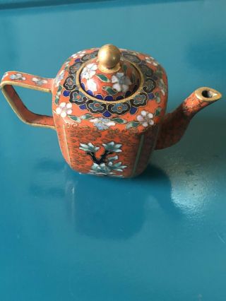 Miniature Tea Pot Franklin Cloisonné Jewels Of The Ming Dynasty Teapot
