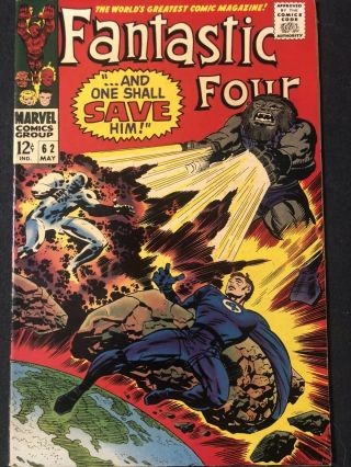 Fantastic Four 62 (may 1967,  Marvel) Vg To Vg,