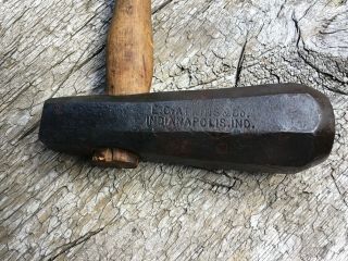 Vintage Dogs Head Hammer E.  C.  Atkins Indianapolis Ind 3 1/2 Lbs Rare Sawyer 