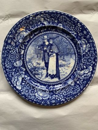 Antique John Aldin &priscilla “jon Roth” English Flow Blue 10” Plate
