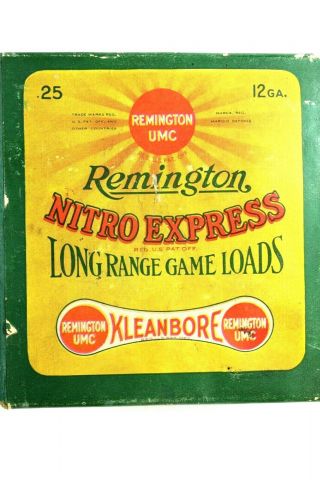 Remington Nitro Express Extra Long Range Game 12 Ga EMPTY 2 Piece Ammo Box 2