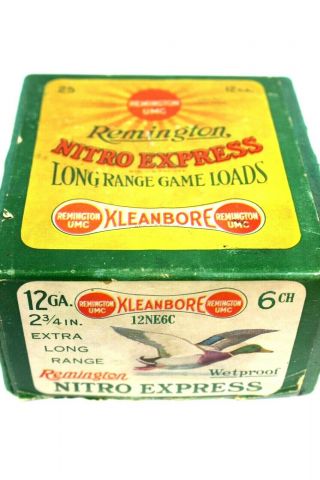 Remington Nitro Express Extra Long Range Game 12 Ga EMPTY 2 Piece Ammo Box 3