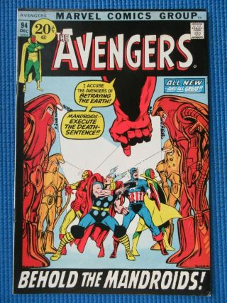 Avengers 94 - (vf, ) - Neal Adams - Kree - Skrull War - Mandroids - Captain America