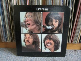 The Beatles ‎let It Be 1st Us Press 1970 Vinyl Lp Apple Records ‎ar 34001 Ex