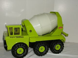 VIntage Mighty Tonka Lime Green Cement Mixer - 2