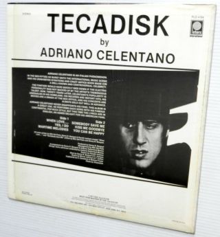 ADRIANO CELENTANO Tecadisk ITALIAN Pop US Peters international LP PLD 4194 2