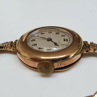 Vintage Unsigned Solid 9CT Gold Ladies Cocktail Dress Watch hallmarked 3