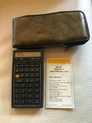 Hewlett - Packard Hp - 41c Vintage Programmable Calculator With 4 Modules -
