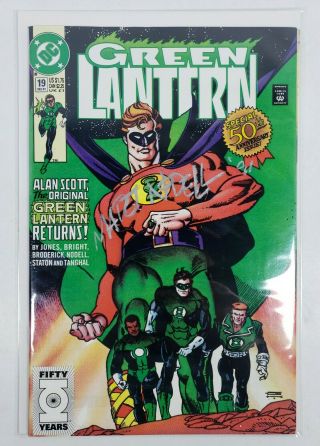 Green Lantern 19 (dc,  1991) Signed By Creator Mart Nodell W/coa 1380/2500