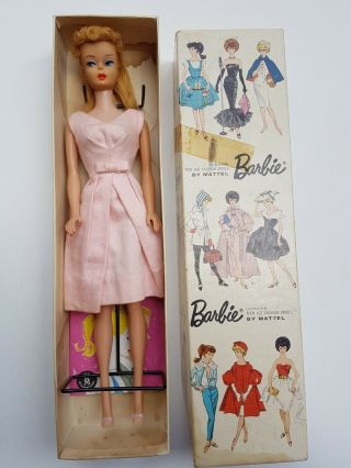 Vintage Barbie® Blonde Ponytail Nr 7 850 1963,  Box,  Booklet,  Stand,  Belle,  Ot