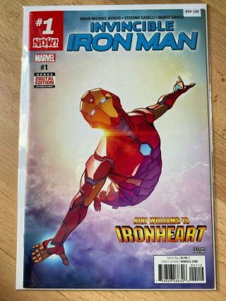 Invincible Iron Man 1 2nd Print 1st Ironheart 2017 Comic Book B49 - 190