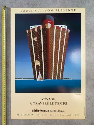 Louis Vuitton Voyage à Travers Le Temps Vintage Poster 1993 By Razzia