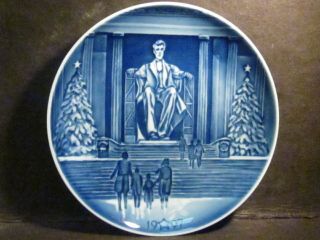 Bing & Grondahl 1997 Christmas Eve At The Lincoln Memorial Plate Mib