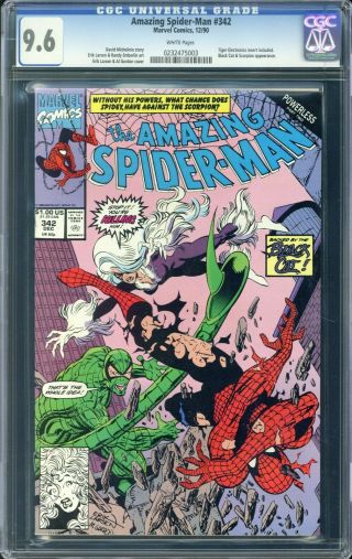 Spider - Man Vol 1 342 Cgc 9.  6 - Black Cat & Scorpion Appearance