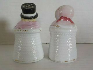 Antique German Kate Greenaway Porcelain Figural Boy & Girl Salt & Pepper Shakers 3