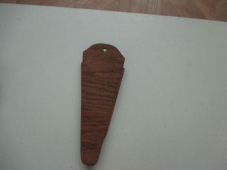 Vintage Hand Crafted Wall Pocket Scissors Holder Oak Wood 9 " Tall X 3 1/2 " X 1 " D