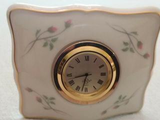 Vintage Lenox Rose Manor Quartz Clock.