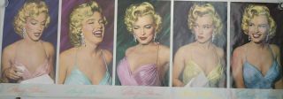 Rare Vintage Official Marilyn Monroe Hand Coloured Large Poster Roger Richman