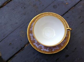 Vintage French Porcelain Tea Cup And Saucer (a.  Delmaille Paris)