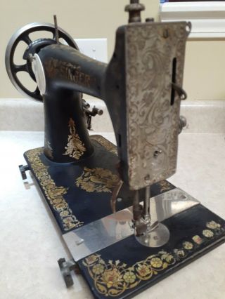 Antique Vintage 1910 Singer Sewing Machine Model 27 2
