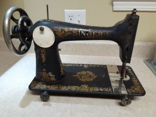 Antique Vintage 1910 Singer Sewing Machine Model 27 3