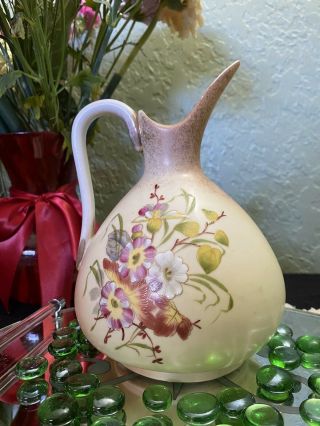 Vintage 1960’s Hand Painted Floral Pitcher