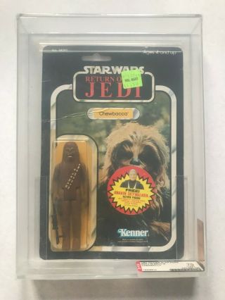 Vintage Star Wars 1983 Rotj Chewbacca On Card Moc 79 - Back Afa Graded