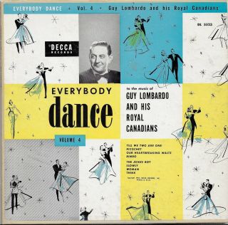 Guy Lombardo (everybody Dance Vol.  4) Decca 10 " Vinyl Lp - 33 Jazz Vg,  Mono 1954