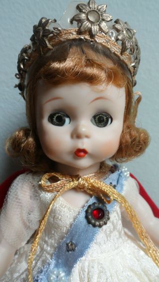 Vintage 1954 Slw Madame Alexander - Kins Queen Elizabeth Shadow Doll Ec