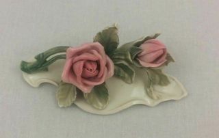 Karl Ens Volkstedt Vintage Porcelain Pink Roses On Vine Germany