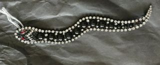 Vintage Famous Butler And Wilson Black Snake Brooch.  Princess Dia Love It Too.