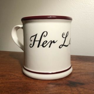 Her Ladyship Coffee Mug The National Trust Made In Staffordshire White Maroon