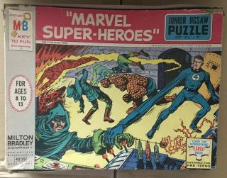 Vintage Milton Bradley 1967 Marvel Fantastic Four Jigsaw Puzzle Marvelmania