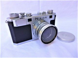 Vintage Nikon Range Finder Nippon Kogaku Camera W/ Leather Case